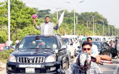সিলেটে এনসিপির মনোনয়ন প্রত্যাশী রাশেলের বিশাল শোডাউন