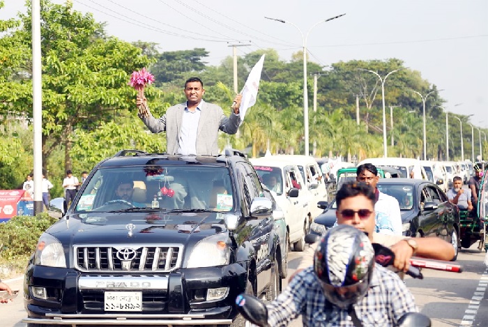 সিলেটে এনসিপির মনোনয়ন প্রত্যাশী রাশেলের বিশাল শোডাউন