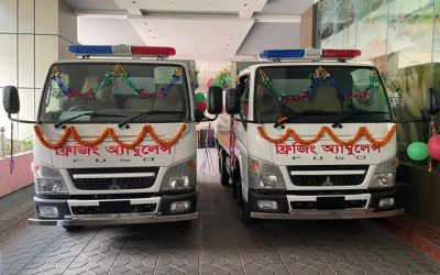 প্রবাসীদের লাশ বিমানবন্দর থেকে বাড়িতে নেওয়ার জন্য ফ্রিজিং এম্বুলেন্স উদ্বোধন