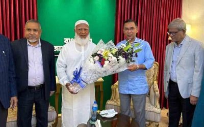 জামায়াত ইসলামীর আমির ডা. শফিকুর রহমানের বাসায় তারেক রহমান