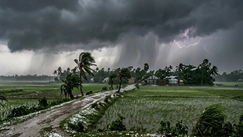 দেশের চার অঞ্চলে ৬০ কিলোমিটার বেগে ঝড়ের শঙ্কা